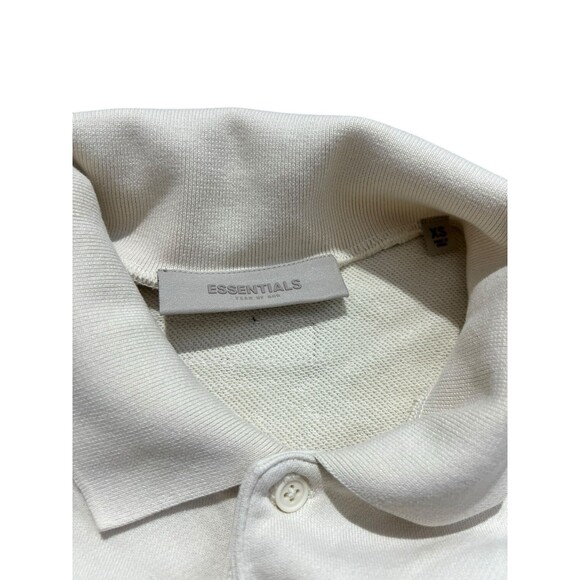 Fear Of God Essentials Egg Shell Long Sleeve Polo Shirt Size XS Unisex - Picture 5 of 11